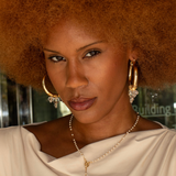 ADI BEADED DROP HOOPS