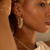 ADI OVAL BEADED HOOPS