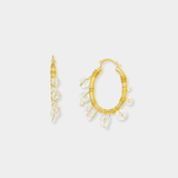 ADI OVAL BEADED HOOPS