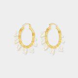 ADI OVAL BEADED HOOPS