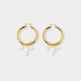ADI BEADED DROP HOOPS