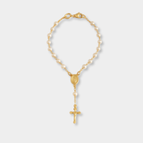 PEARL BEADED HAND ROSARY