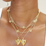 CITRINE NUGGET HEART LOCKET